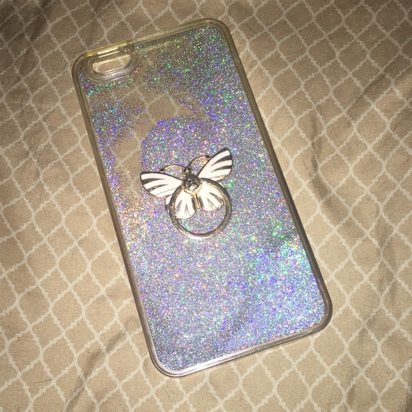 Accessories - iPhone 6s Plus glitter case w/ finger ring